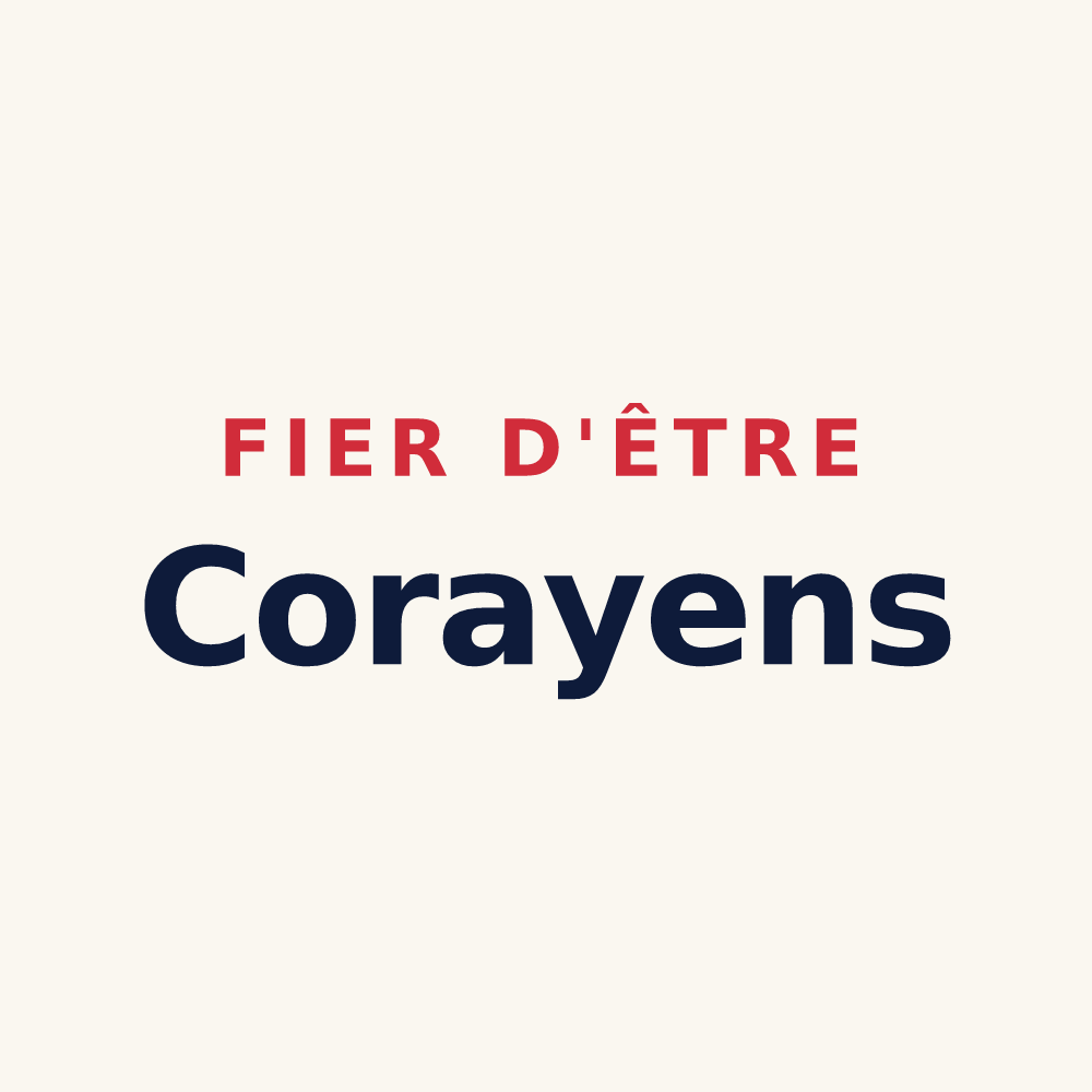 Tasse « Fier d'être Corayens » — design pour Coray
