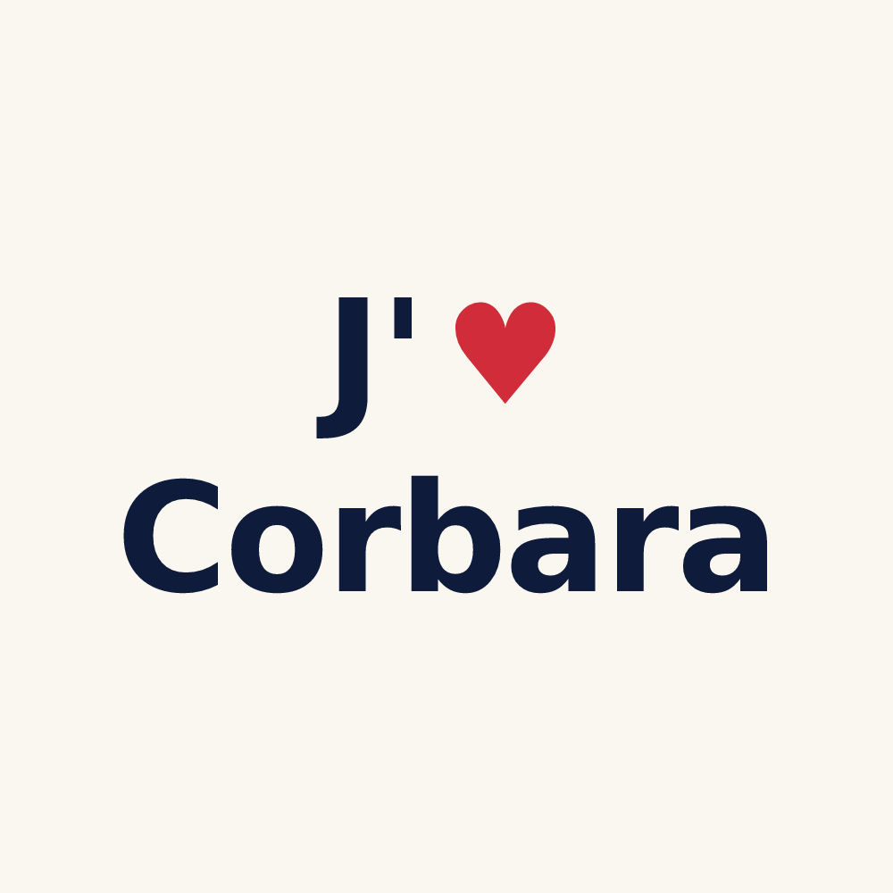 Tasse personnalisée Corbara — design J'aime Corbara