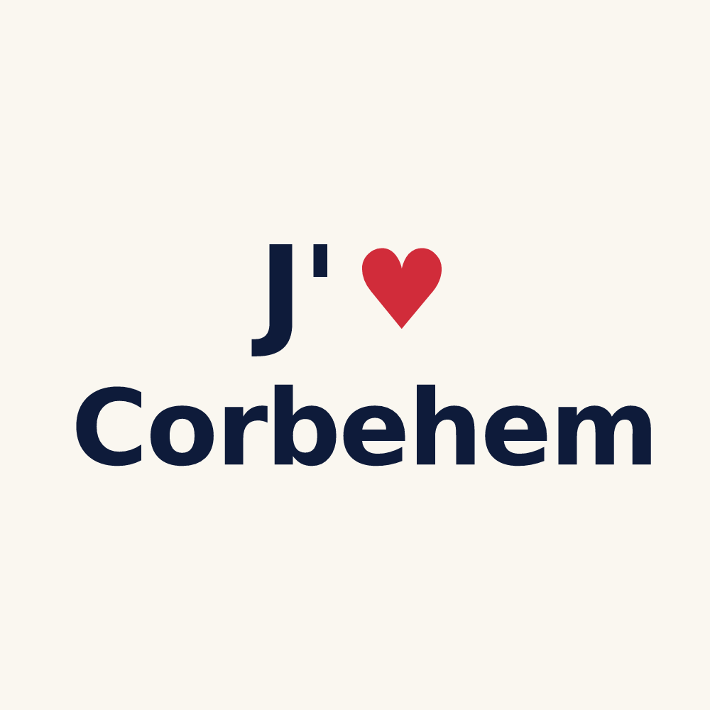 Tasse personnalisée Corbehem — design J'aime Corbehem