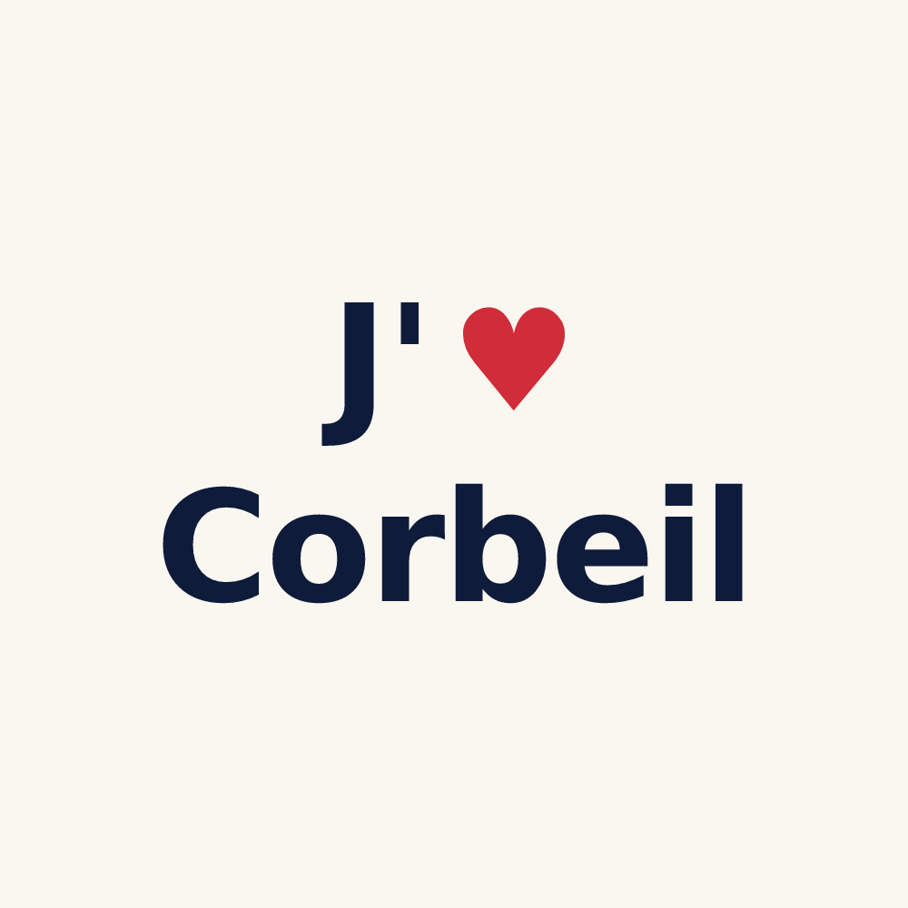 Tasse personnalisée Corbeil — design J'aime Corbeil