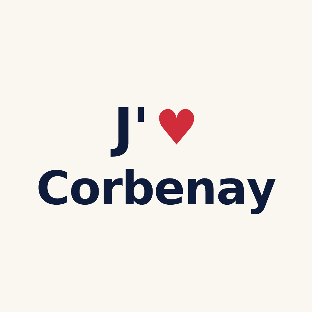 Tasse personnalisée Corbenay — design J'aime Corbenay