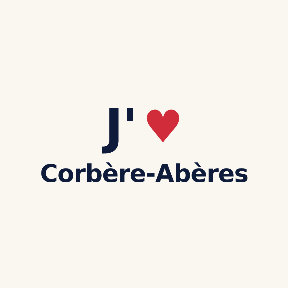 Tasse personnalisée Corbère-Abères — design J'aime Corbère-Abères