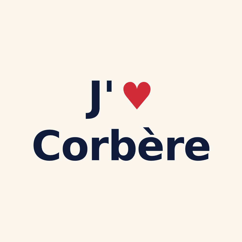 Tasse personnalisée Corbère — design J'aime Corbère