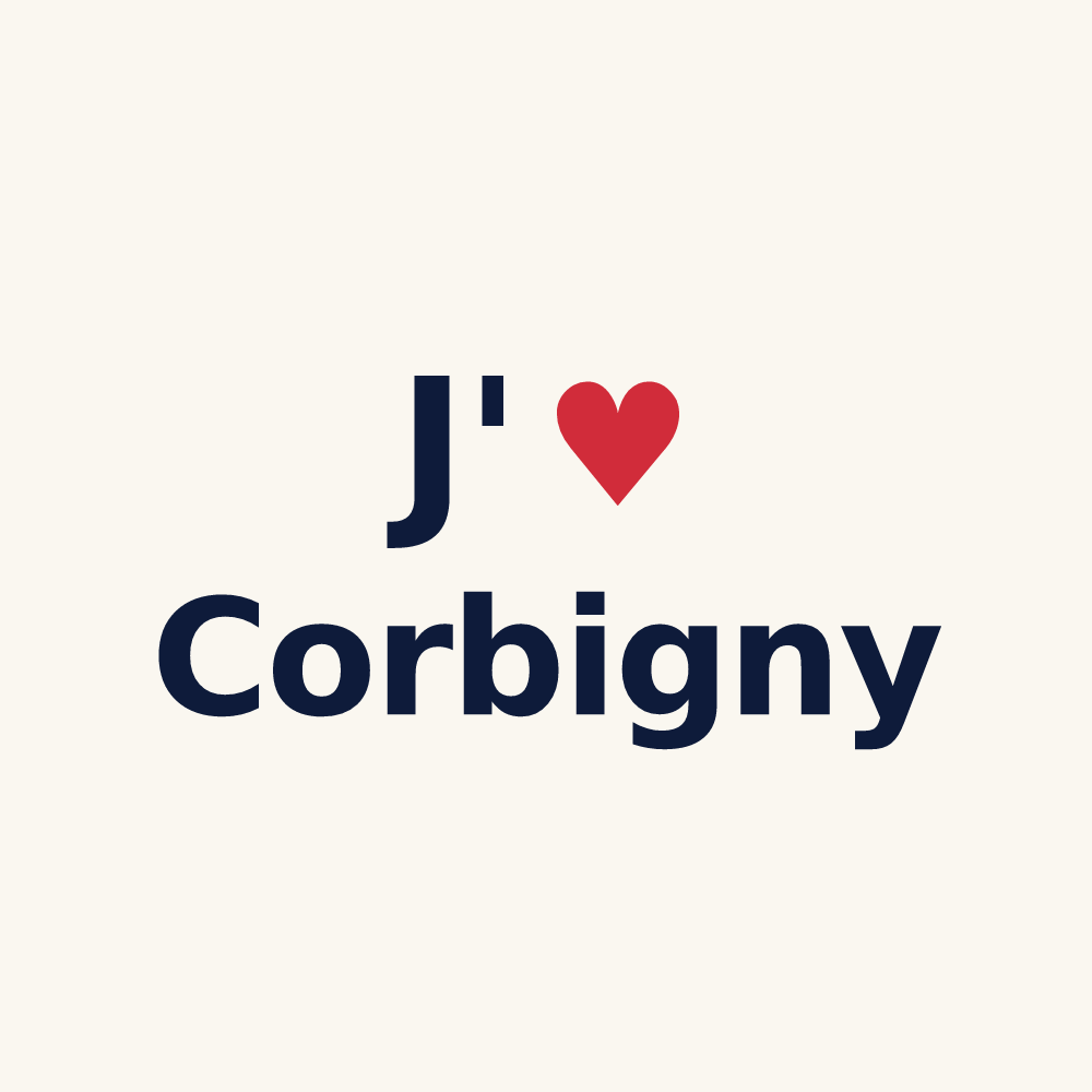 Tasse personnalisée Corbigny — design J'aime Corbigny
