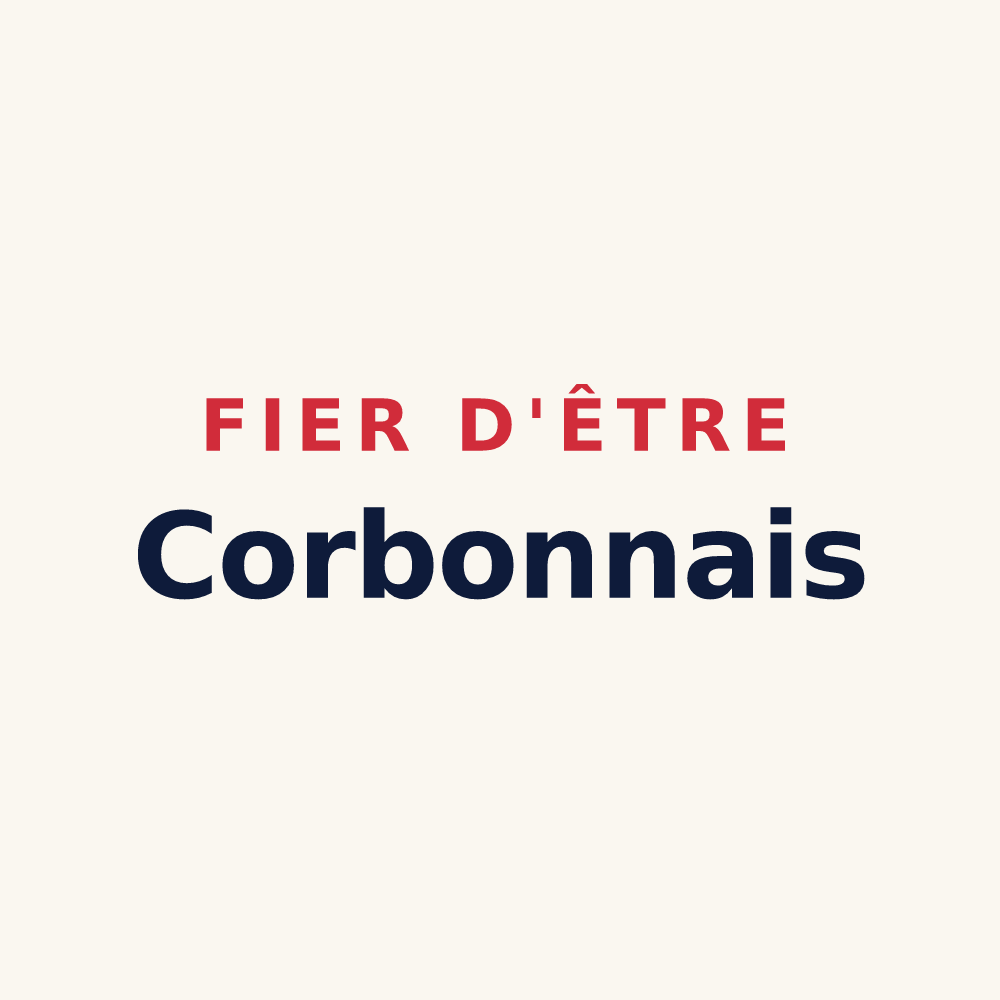Tasse « Fier d'être Corbonnais » — design pour Corbon