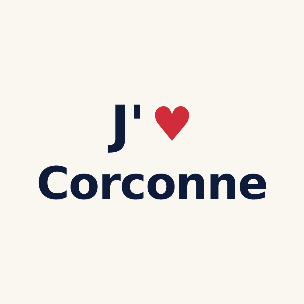 Tasse personnalisée Corconne — design J'aime Corconne