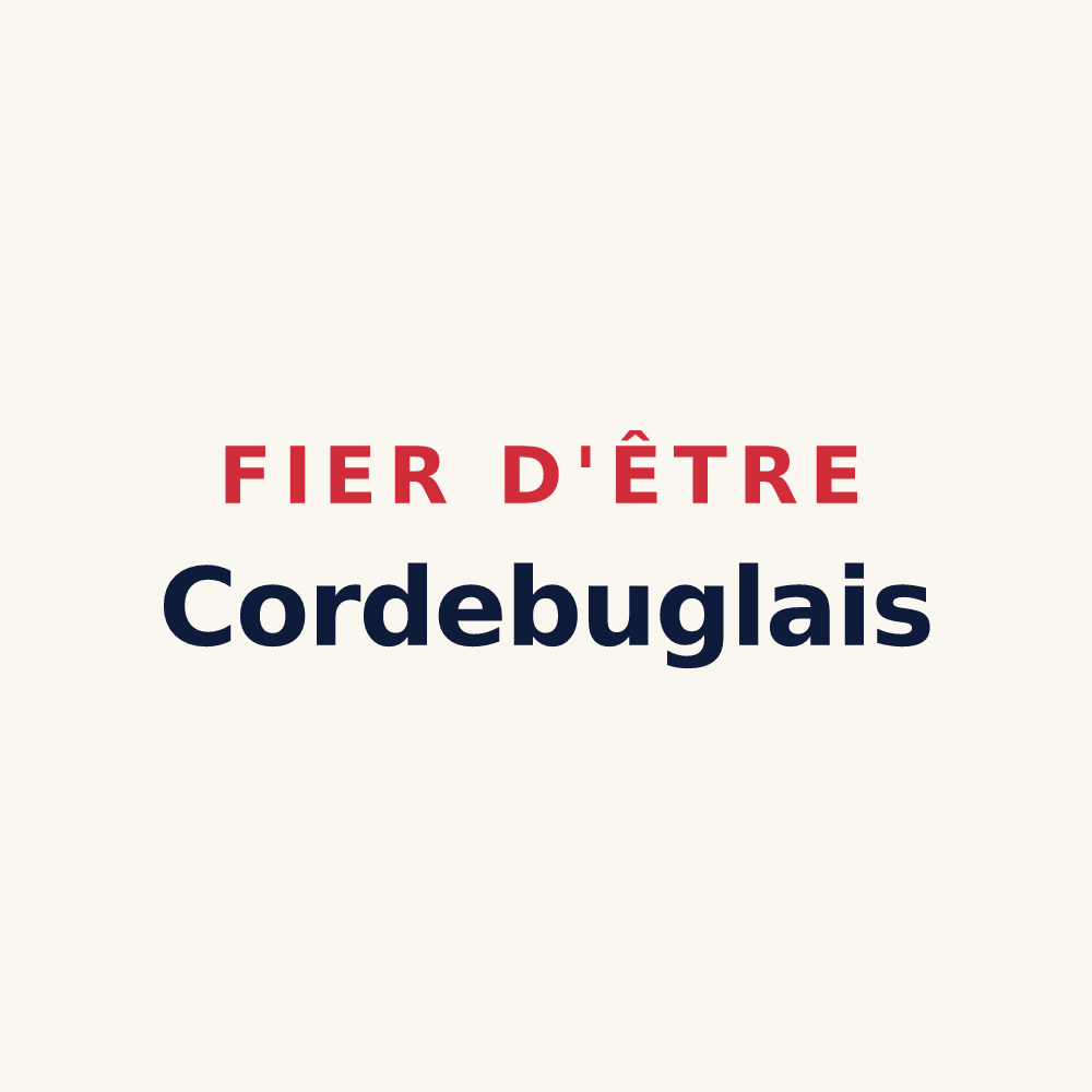 Tasse « Fier d'être Cordebuglais » — design pour Cordebugle