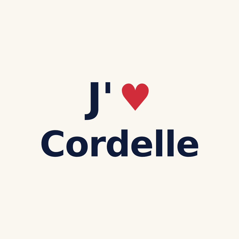 Tasse personnalisée Cordelle — design J'aime Cordelle