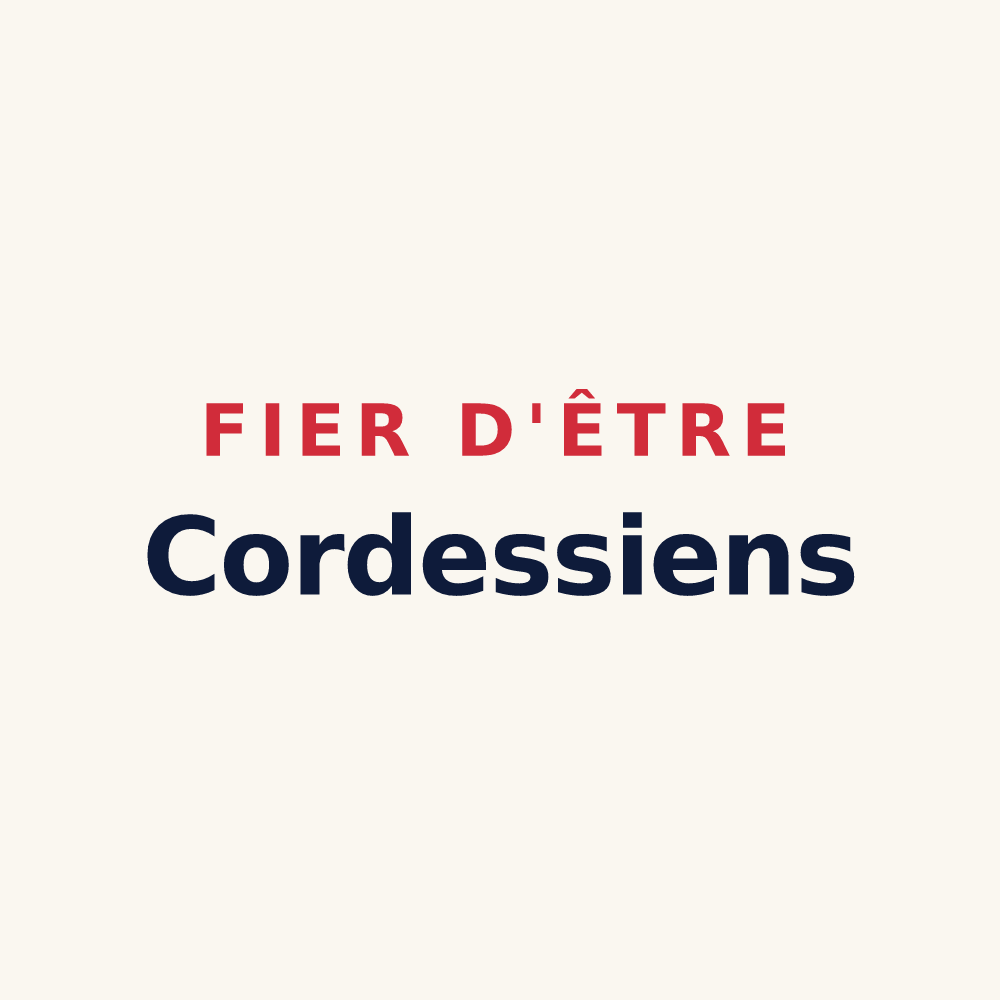 Tasse « Fier d'être Cordessiens » — design pour Cordesse