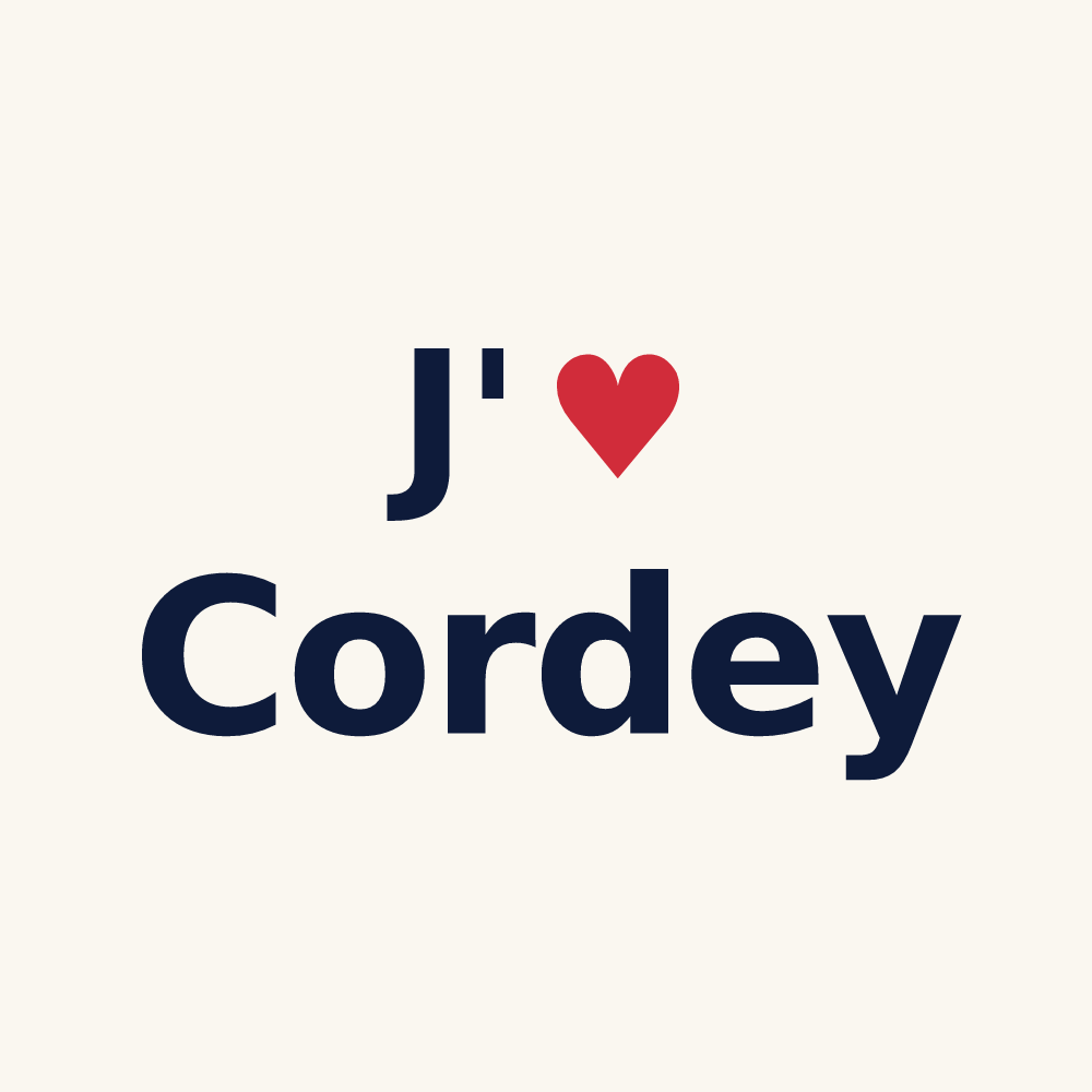 Tasse personnalisée Cordey — design J'aime Cordey
