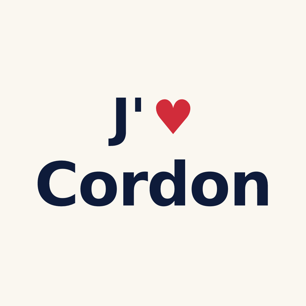 Tasse personnalisée Cordon — design J'aime Cordon