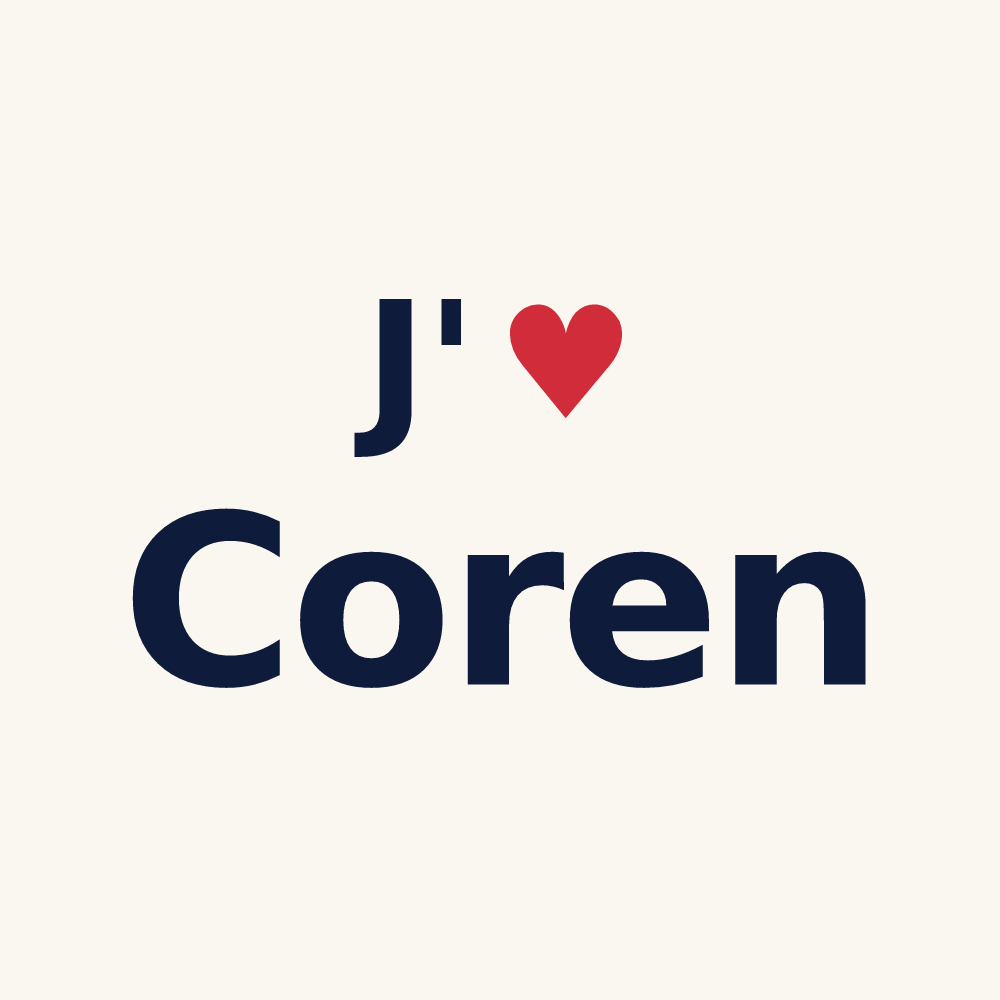 Tasse personnalisée Coren — design J'aime Coren