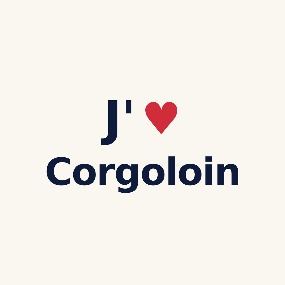 Tasse personnalisée Corgoloin — design J'aime Corgoloin