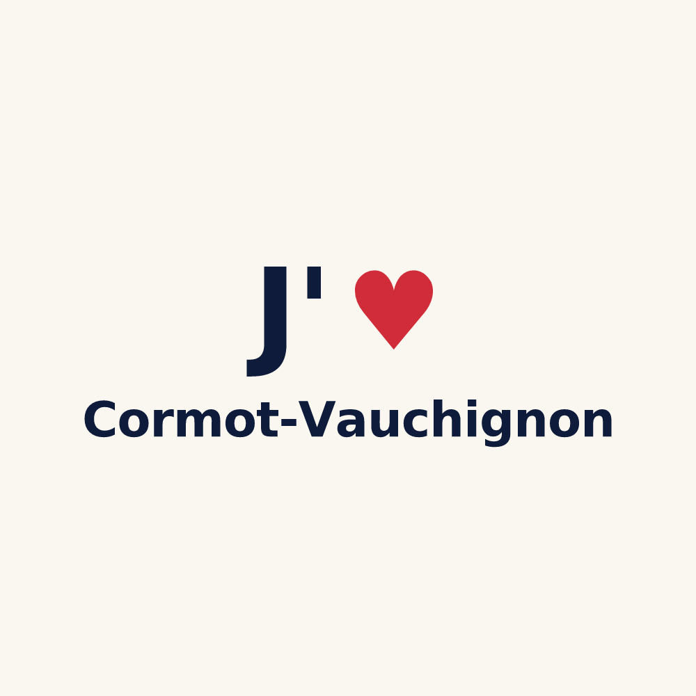Tasse personnalisée Cormot-Vauchignon — design J'aime Cormot-Vauchignon