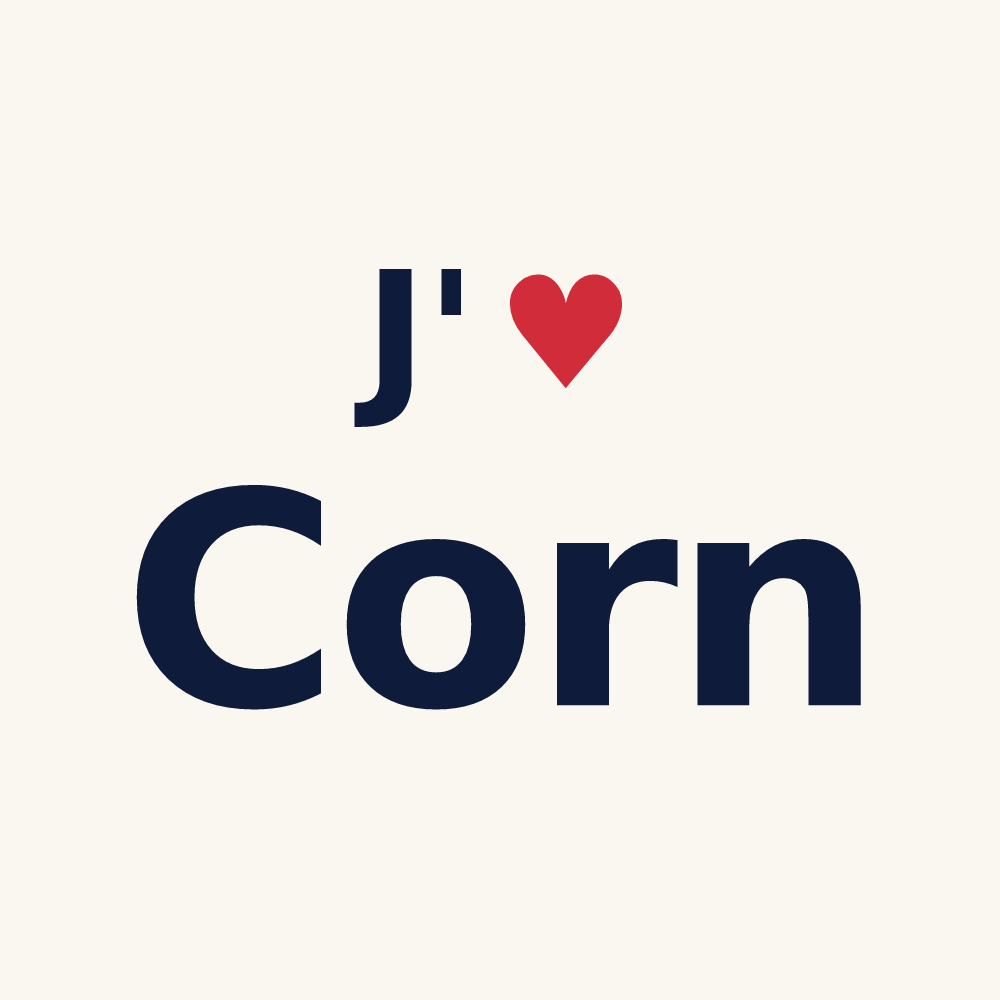 Tasse personnalisée Corn — design J'aime Corn