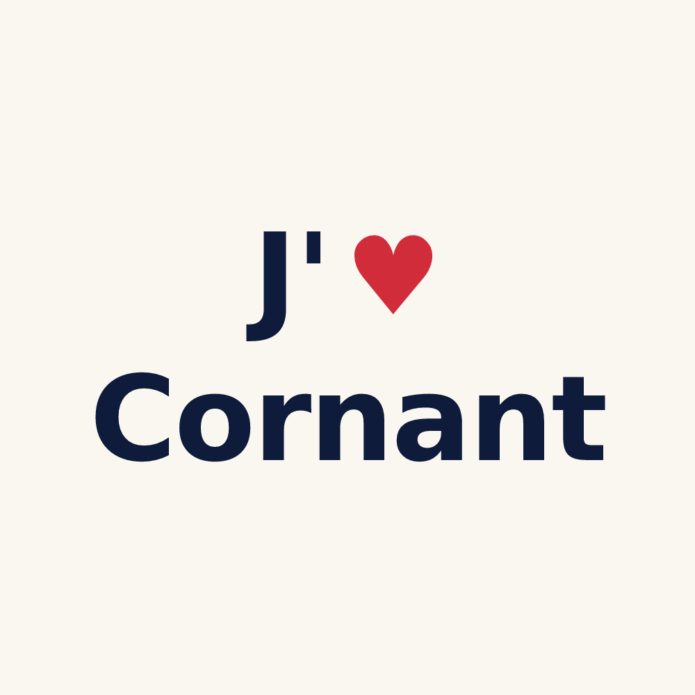 Tasse personnalisée Cornant — design J'aime Cornant
