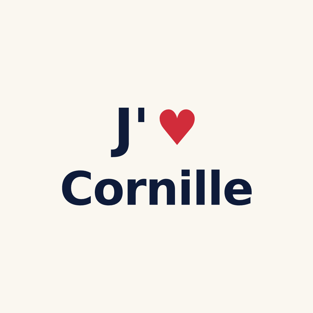 Tasse personnalisée Cornille — design J'aime Cornille