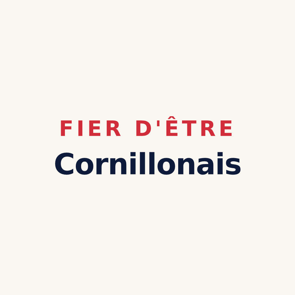 Tasse « Fier d'être Cornillonais » — design pour Cornillon-sur-l'Oule