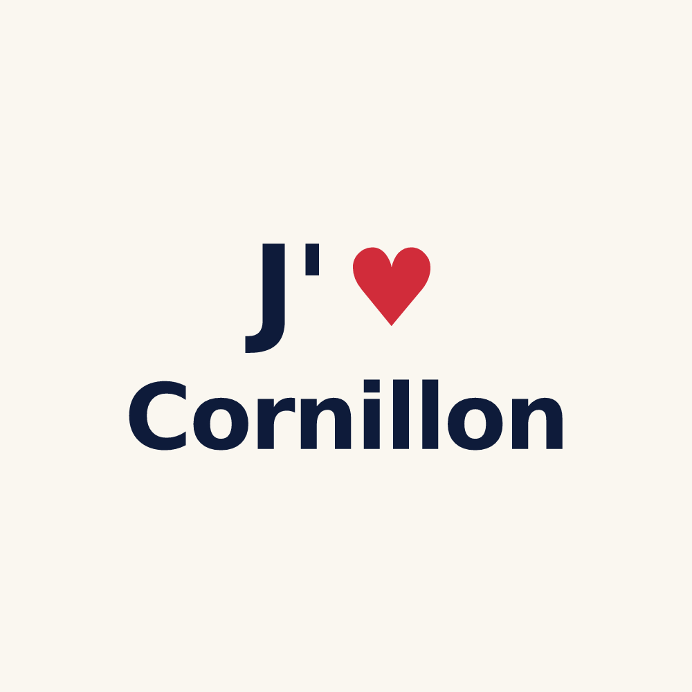 Tasse personnalisée Cornillon — design « J'aime Cornillon » imprimé sur la tasse