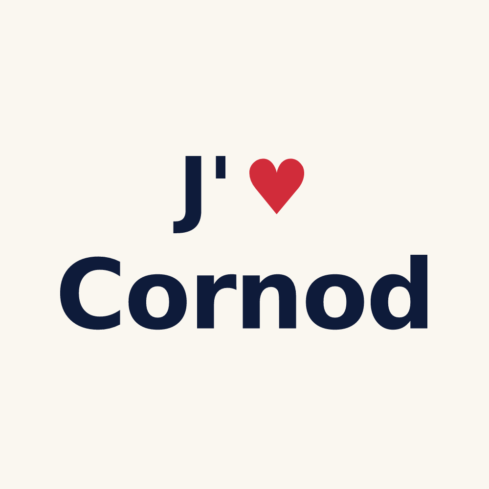 Tasse personnalisée Cornod — design J'aime Cornod