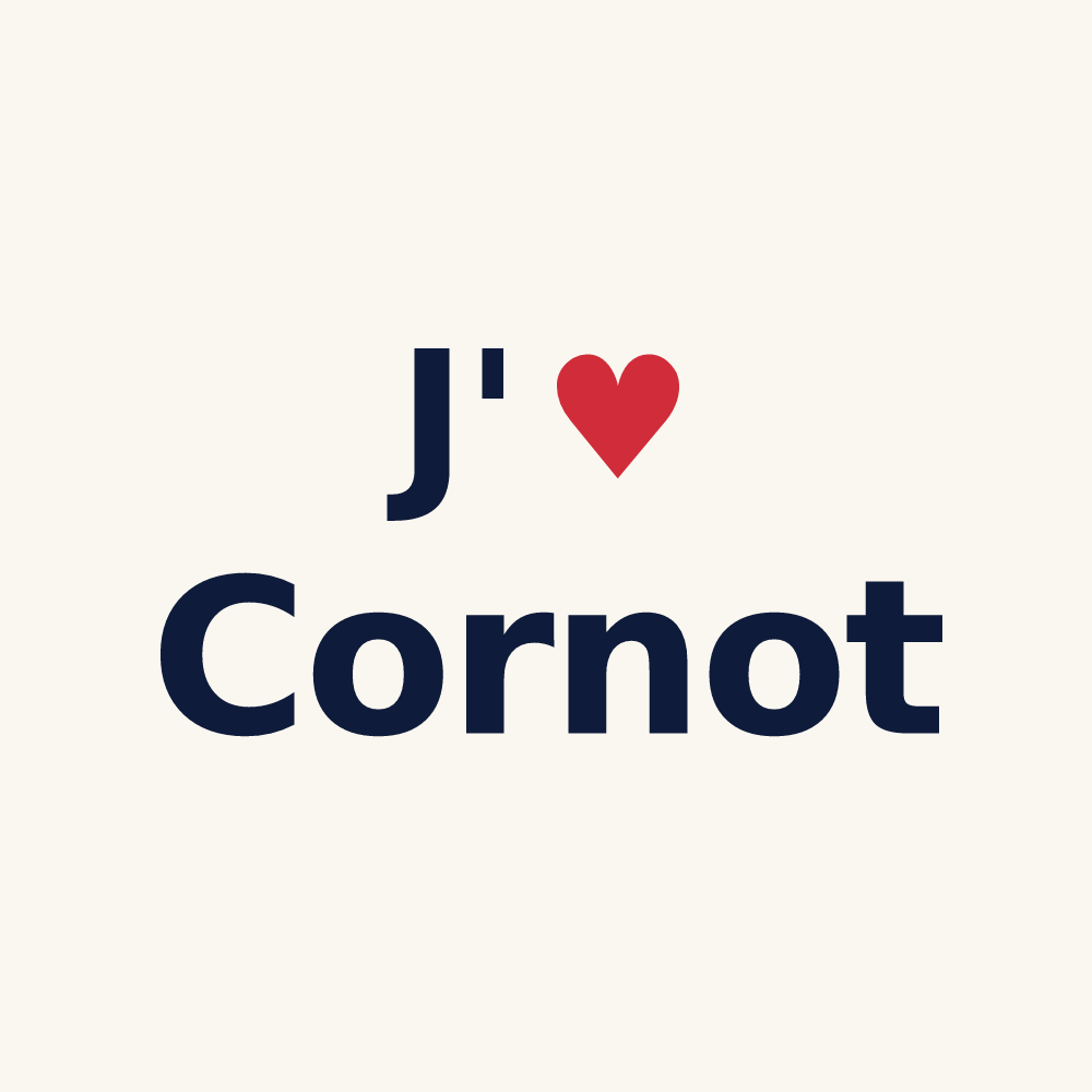 Tasse personnalisée Cornot — design J'aime Cornot