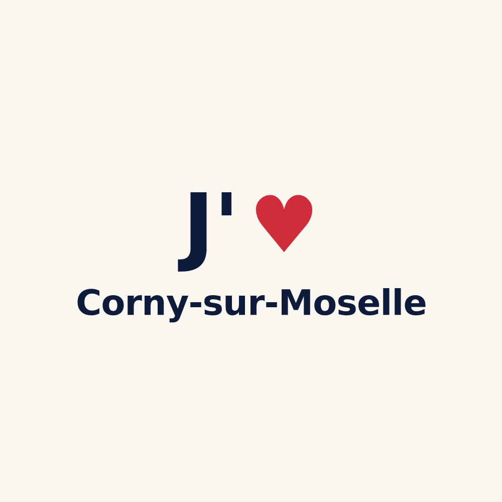 Tasse personnalisée Corny-sur-Moselle — design J'aime Corny-sur-Moselle