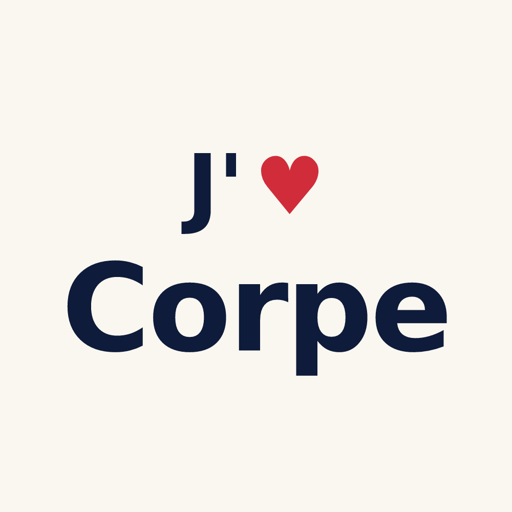 Tasse personnalisée Corpe — design J'aime Corpe
