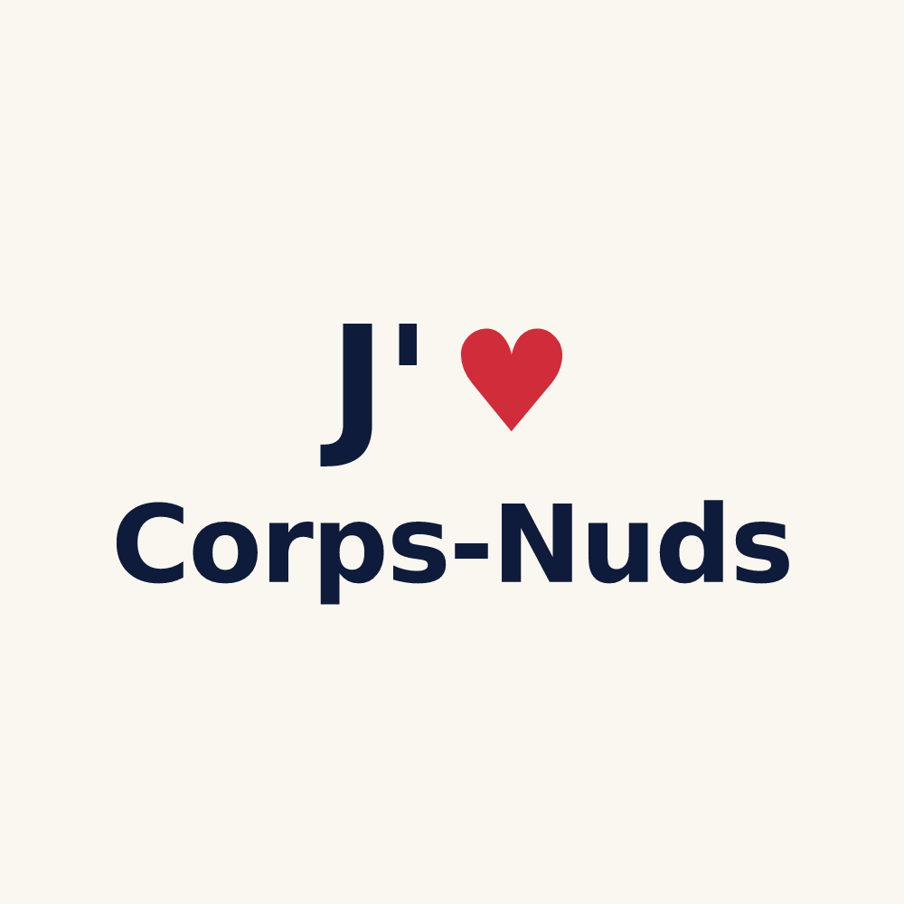 Tasse personnalisée Corps-Nuds — design J'aime Corps-Nuds