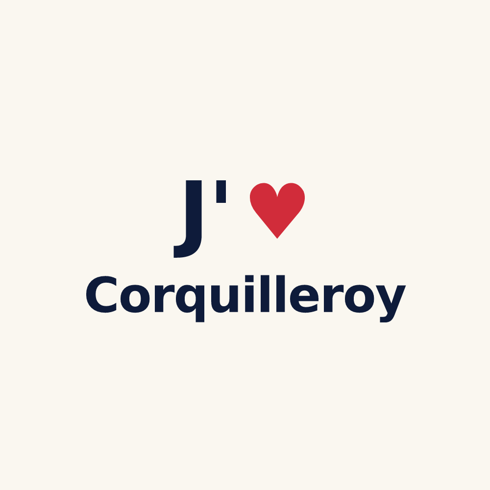 Tasse personnalisée Corquilleroy — design J'aime Corquilleroy