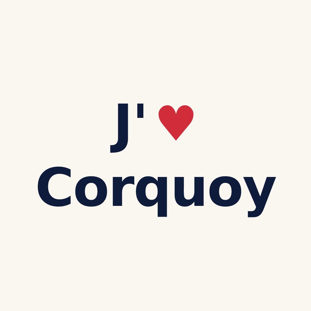 Tasse personnalisée Corquoy — design J'aime Corquoy