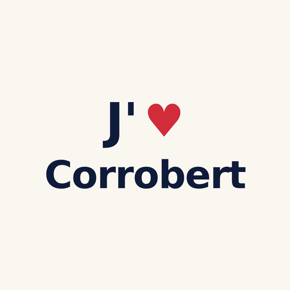 Tasse personnalisée Corrobert — design J'aime Corrobert