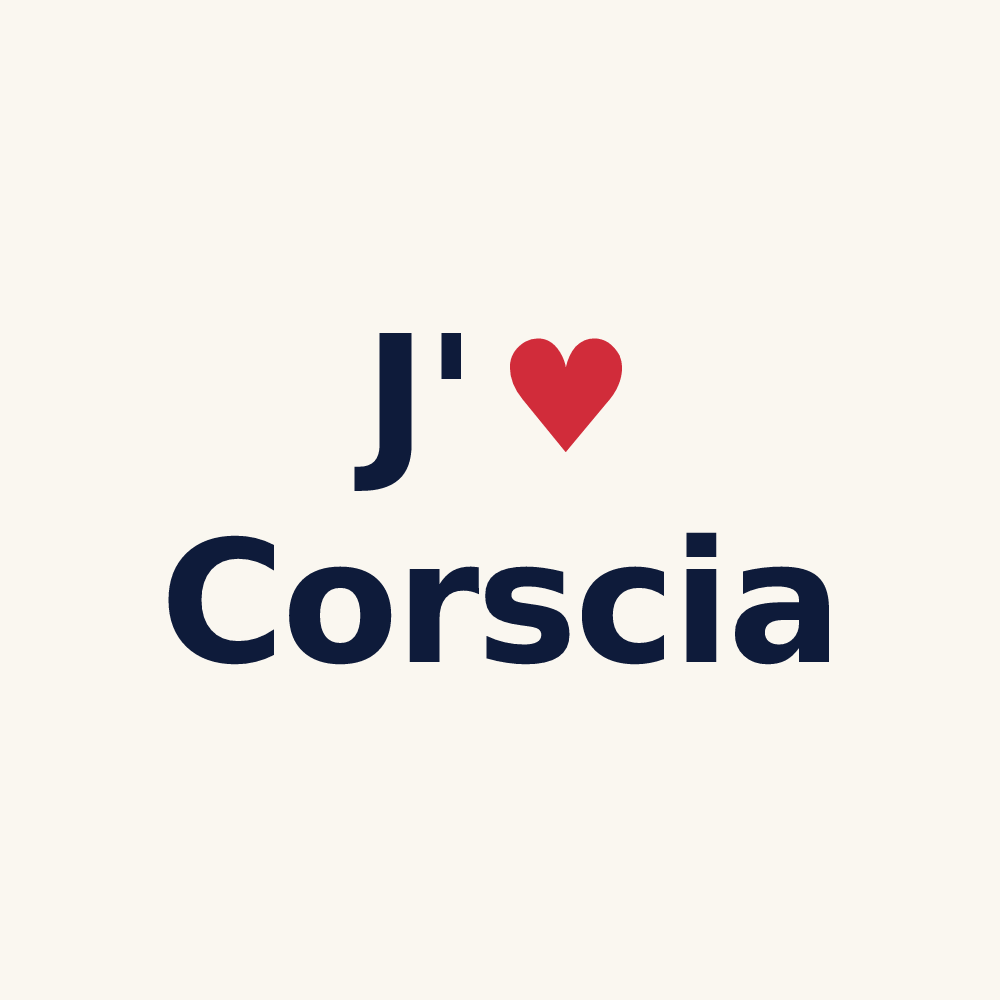 Tasse personnalisée Corscia — design J'aime Corscia
