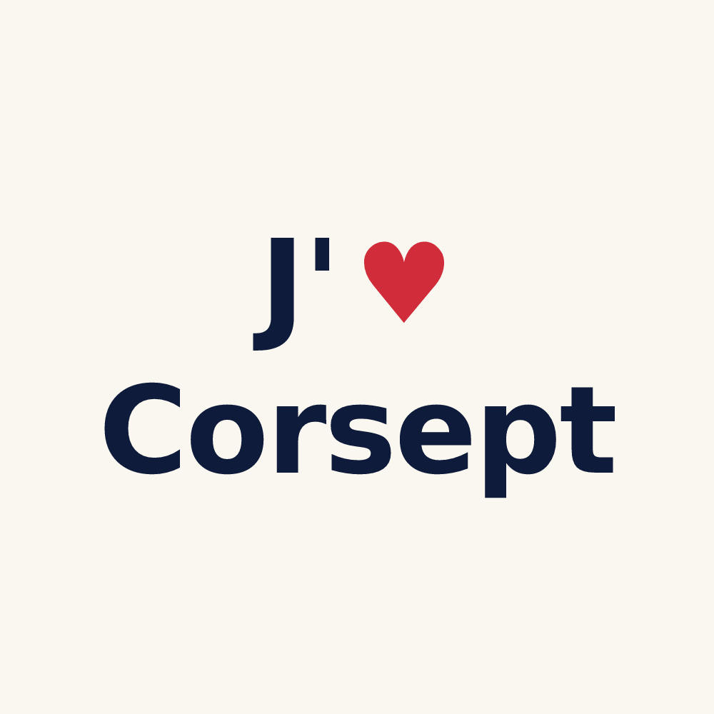 Tasse personnalisée Corsept — design J'aime Corsept