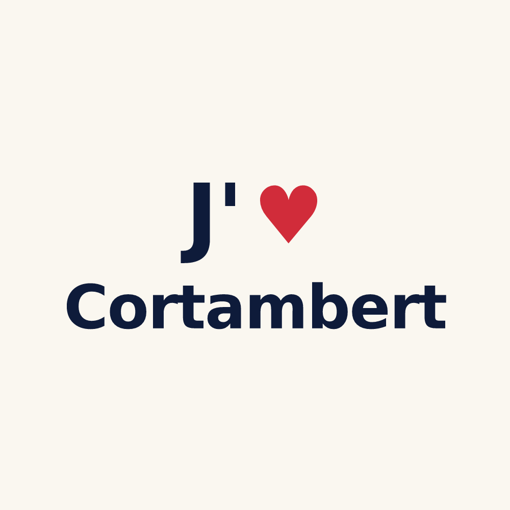 Tasse personnalisée Cortambert — design J'aime Cortambert