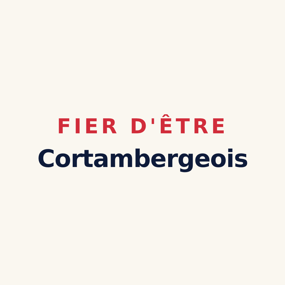Tasse « Fier d'être Cortambergeois » — design pour Cortambert