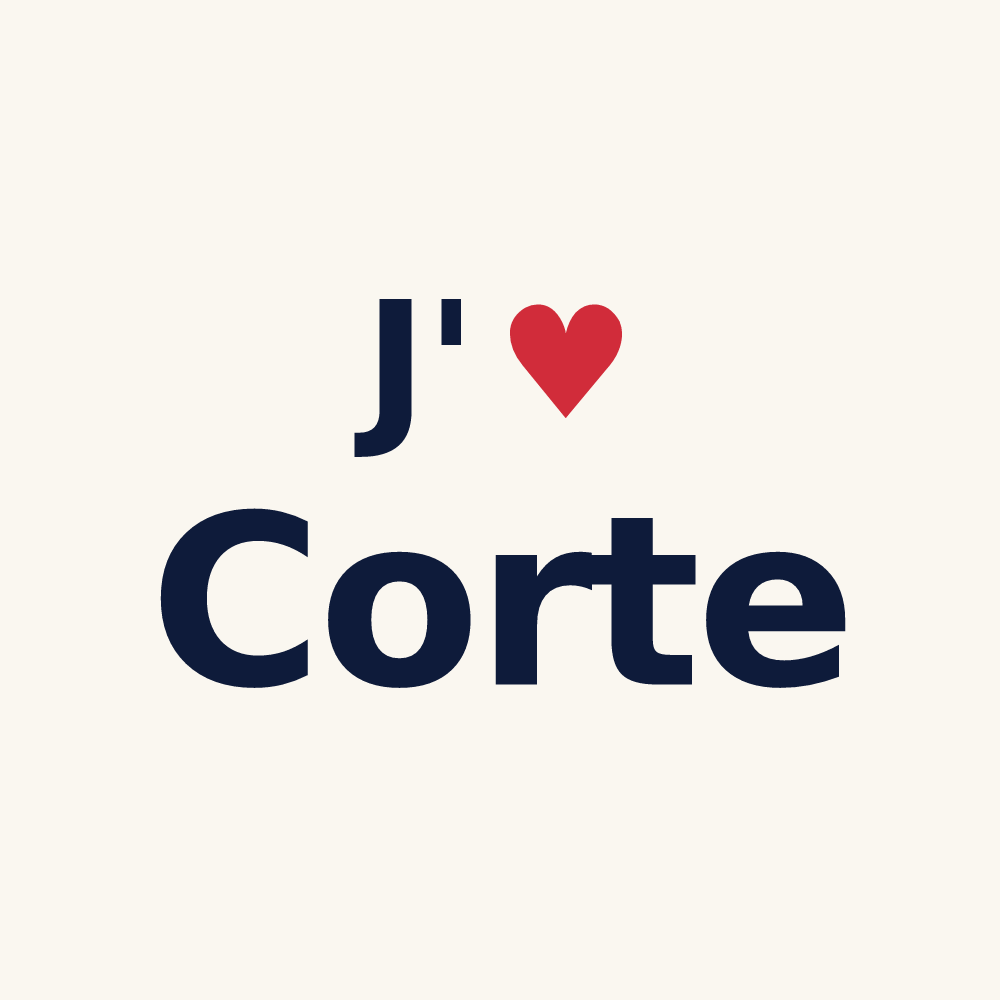 Tasse personnalisée Corte — design J'aime Corte