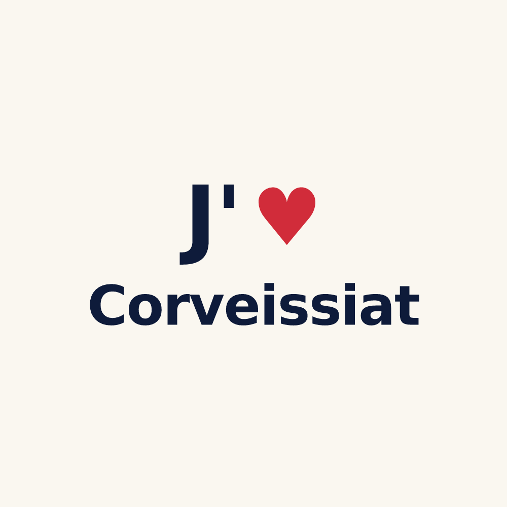 Tasse personnalisée Corveissiat — design J'aime Corveissiat