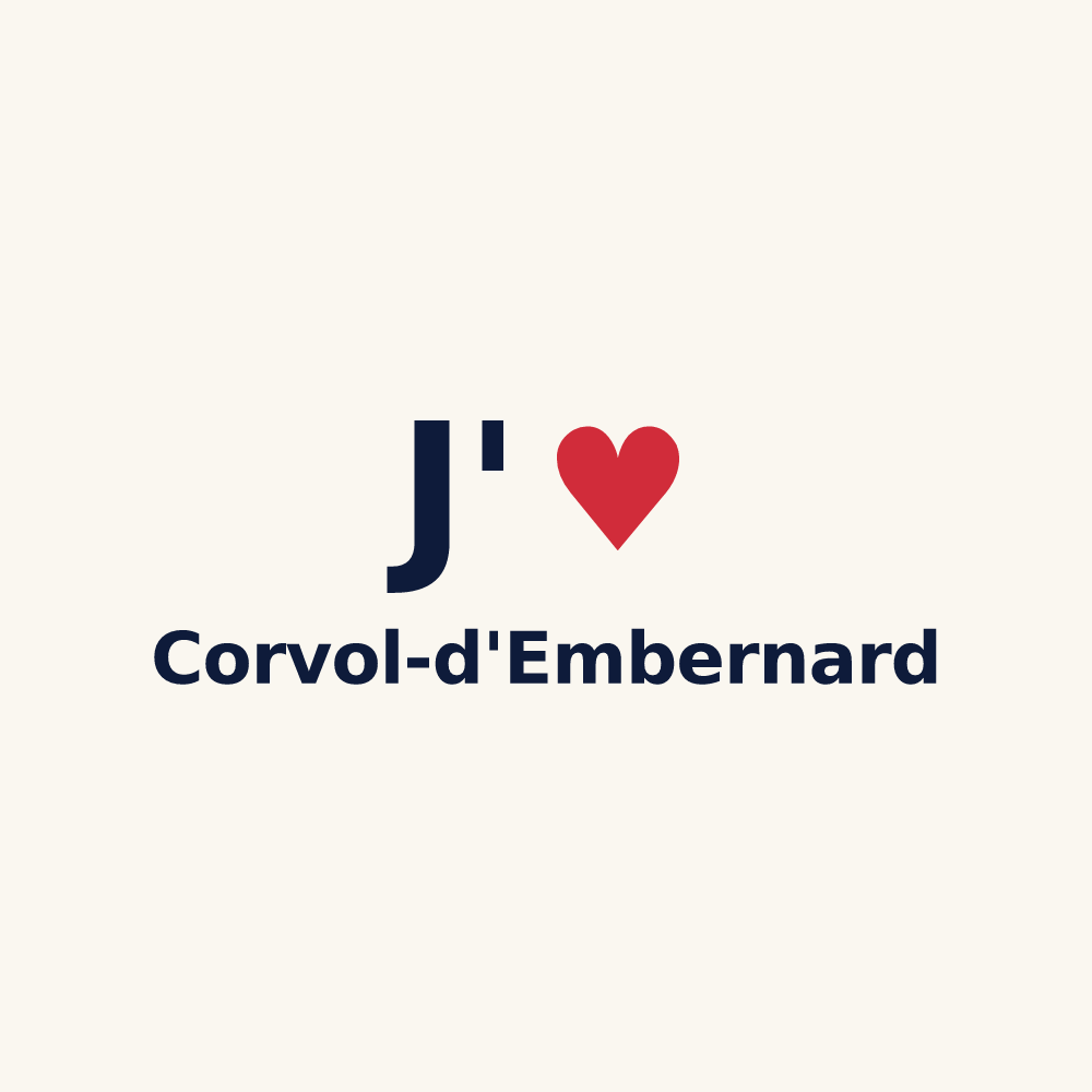 Tasse personnalisée Corvol-d'Embernard — design J'aime Corvol-d'Embernard