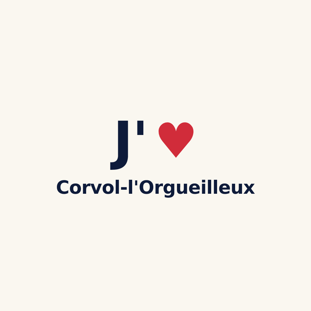 Tasse personnalisée Corvol-l'Orgueilleux — design J'aime Corvol-l'Orgueilleux