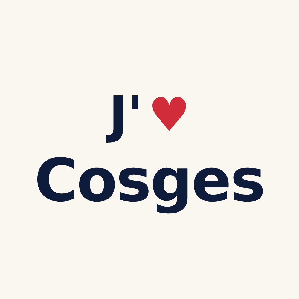Tasse personnalisée Cosges — design J'aime Cosges