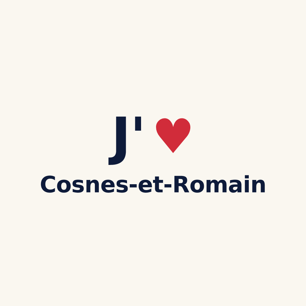 Tasse personnalisée Cosnes-et-Romain — design J'aime Cosnes-et-Romain