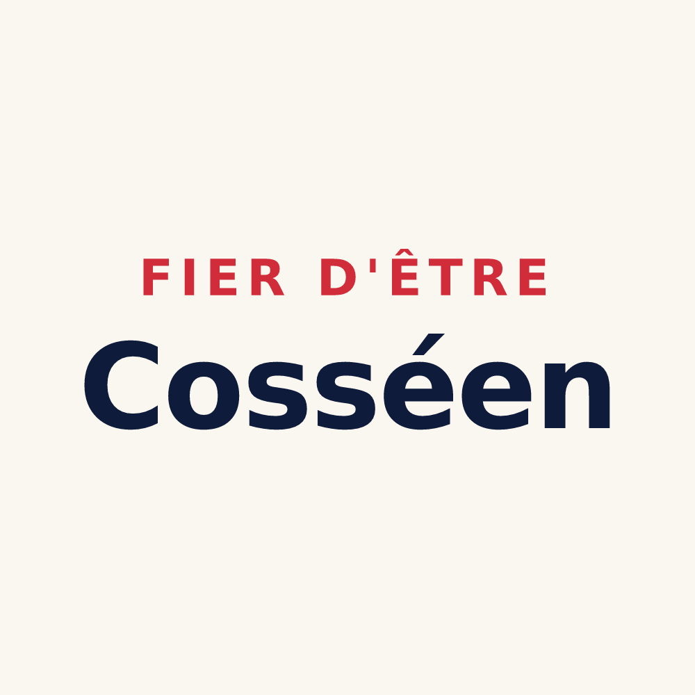 Tasse « Fier d'être Cosséen » — design pour Cossé-en-Champagne