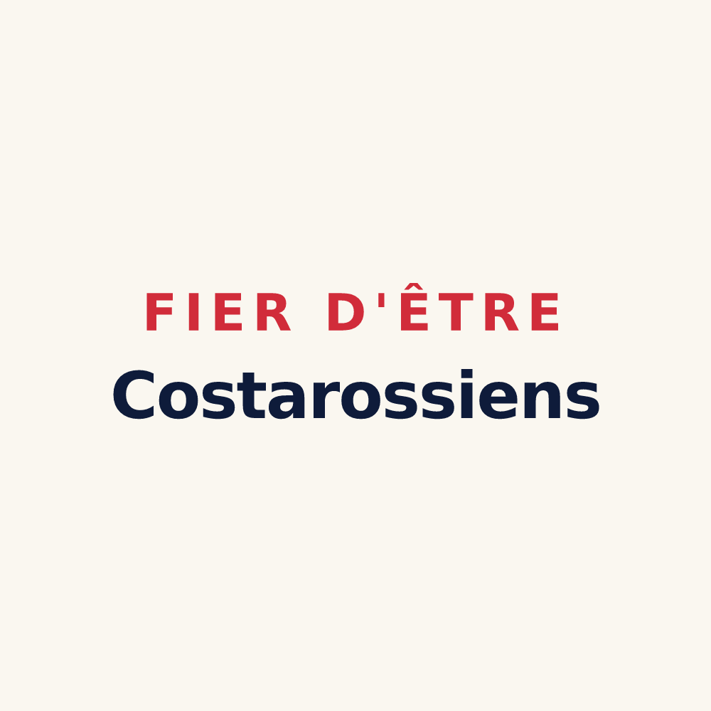 Tasse « Fier d'être Costarossiens » — design pour Costaros