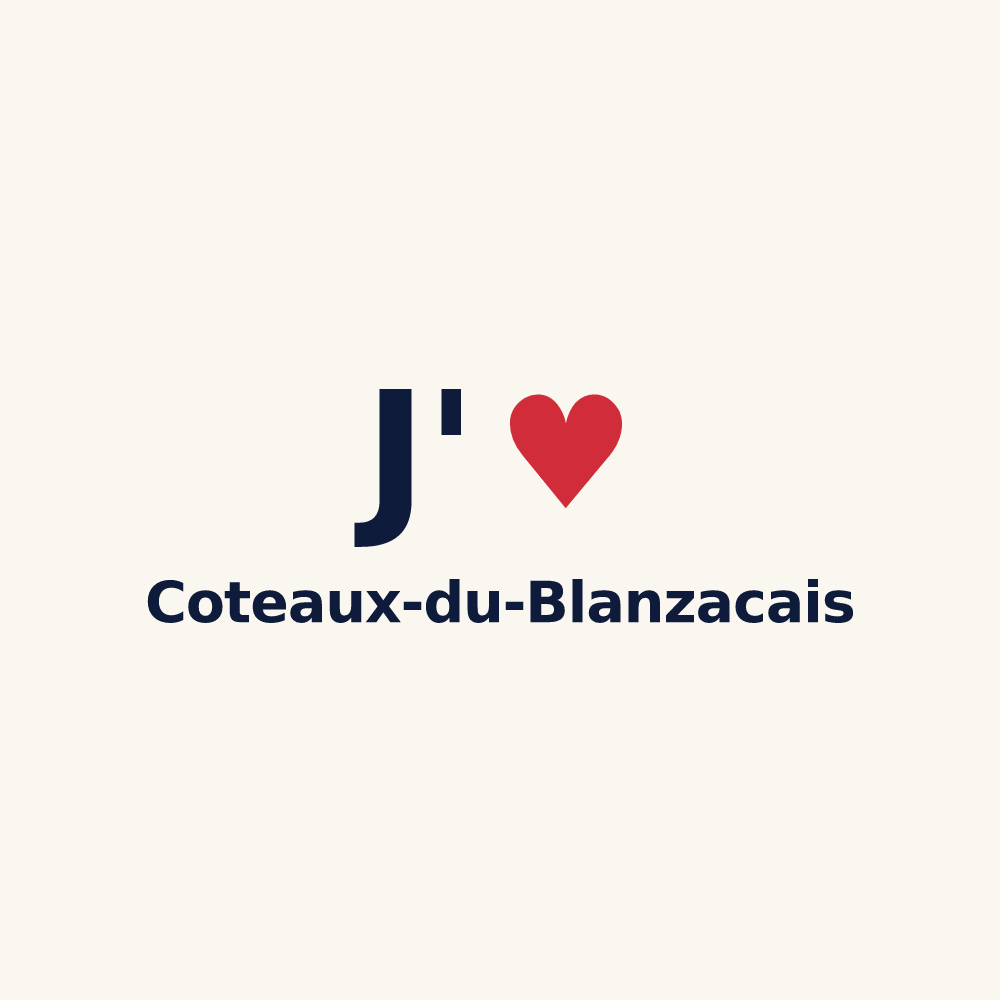 Tasse personnalisée Coteaux-du-Blanzacais — design J'aime Coteaux-du-Blanzacais