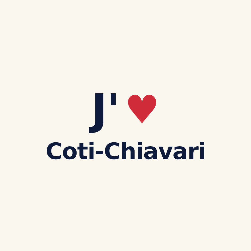 Tasse personnalisée Coti-Chiavari — design J'aime Coti-Chiavari
