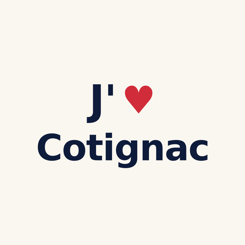 Tasse personnalisée Cotignac — design J'aime Cotignac