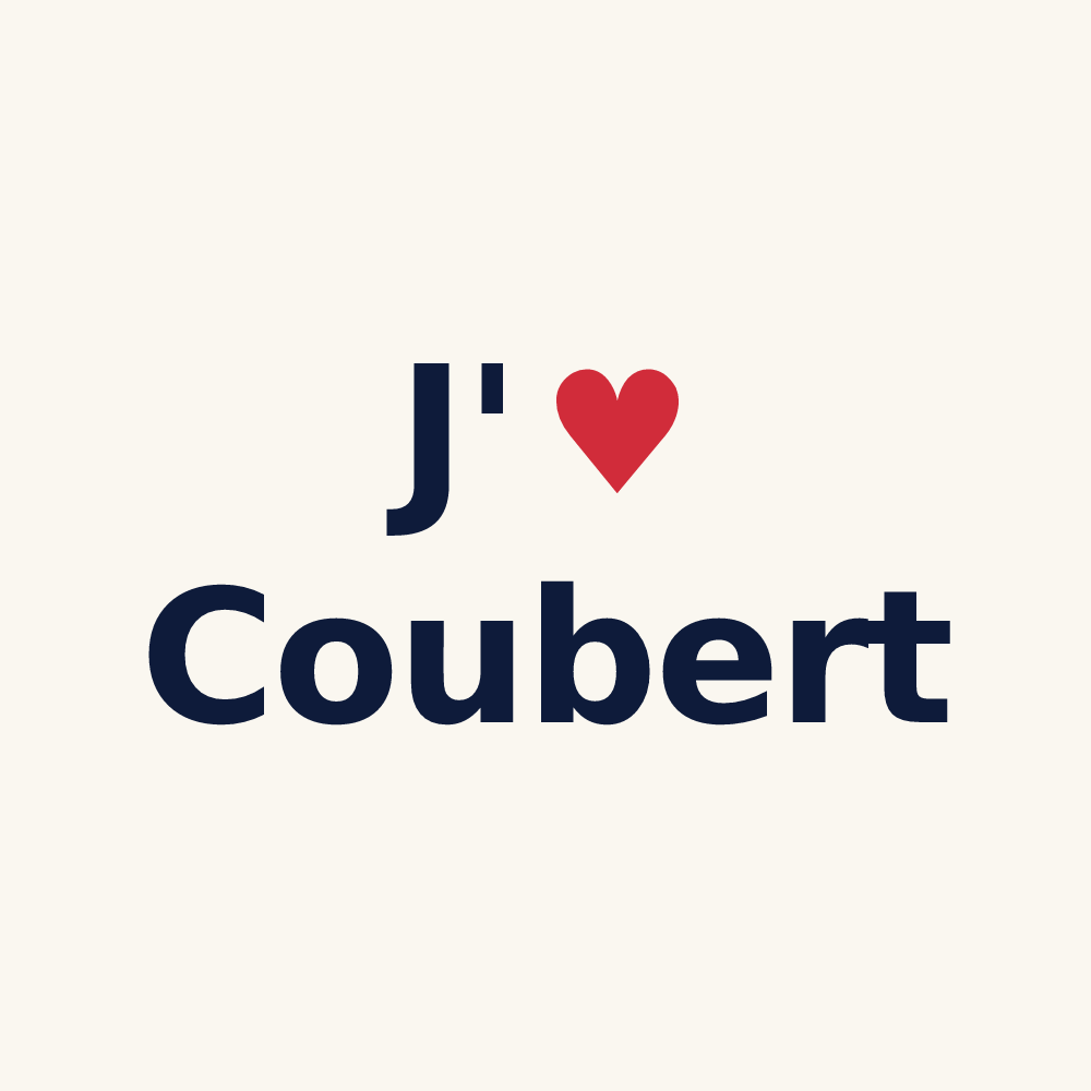 Tasse personnalisée Coubert — design J'aime Coubert