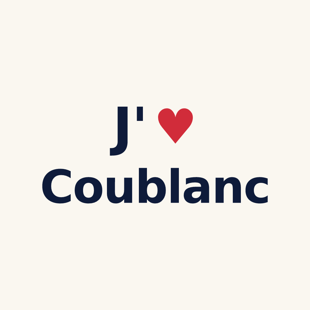 Tasse personnalisée Coublanc — design J'aime Coublanc