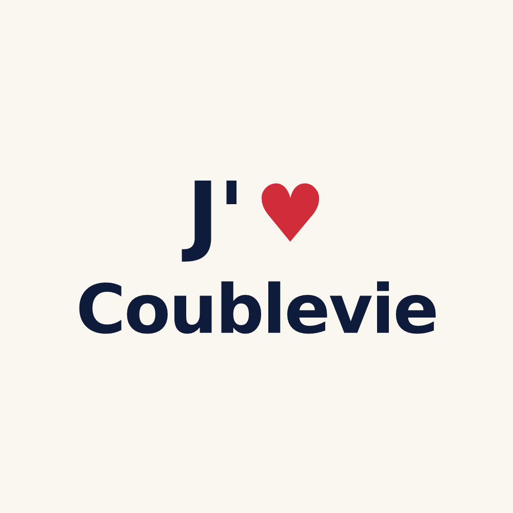 Tasse personnalisée Coublevie — design J'aime Coublevie