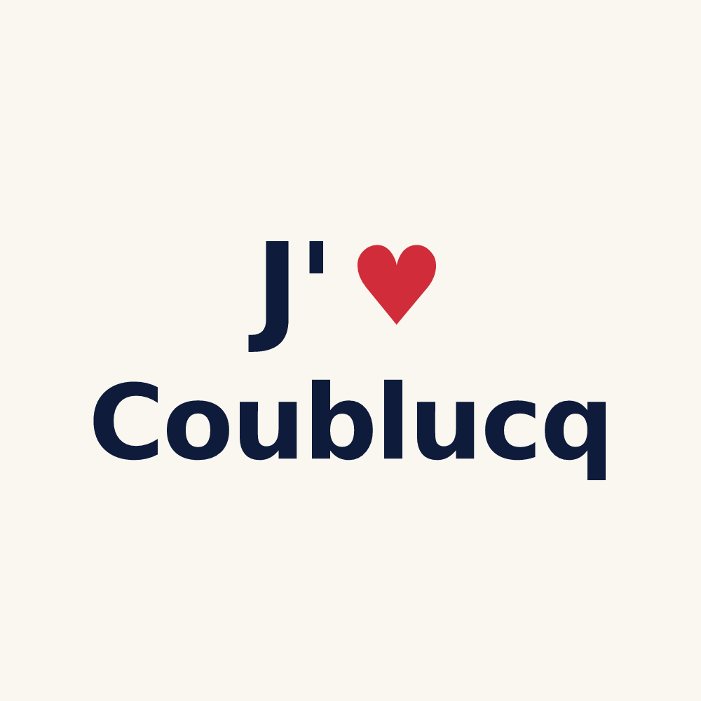 Tasse personnalisée Coublucq — design J'aime Coublucq